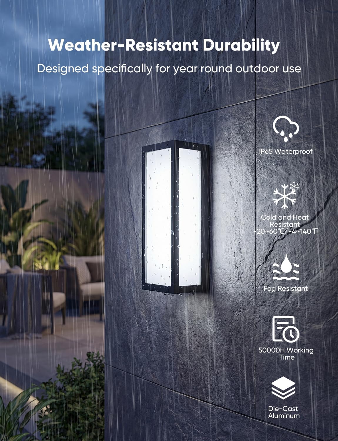 Smart Outdoor Wall Lights, 2 Pack