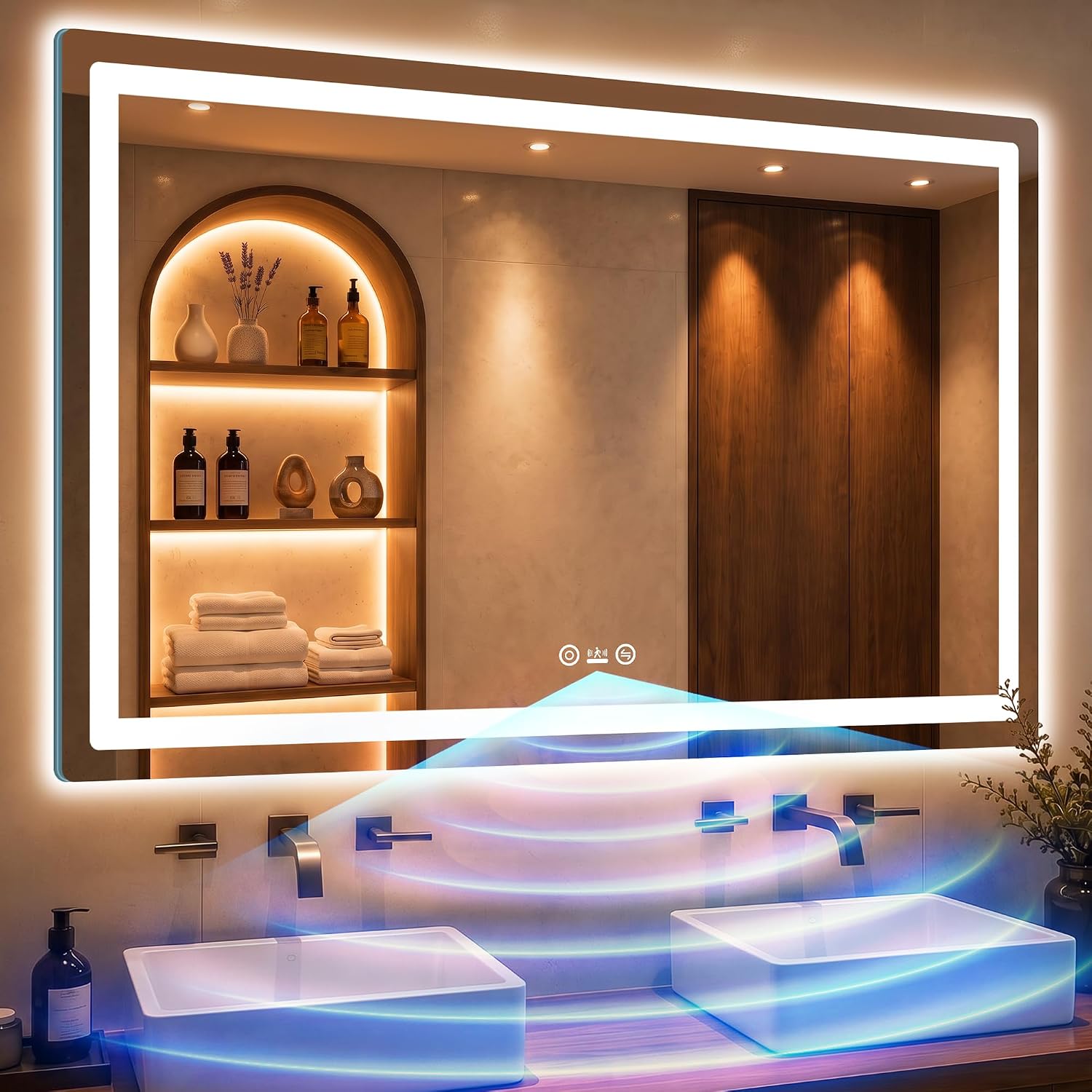 LED Bathroom Vanity Mirror with Lights, Motion Sensor