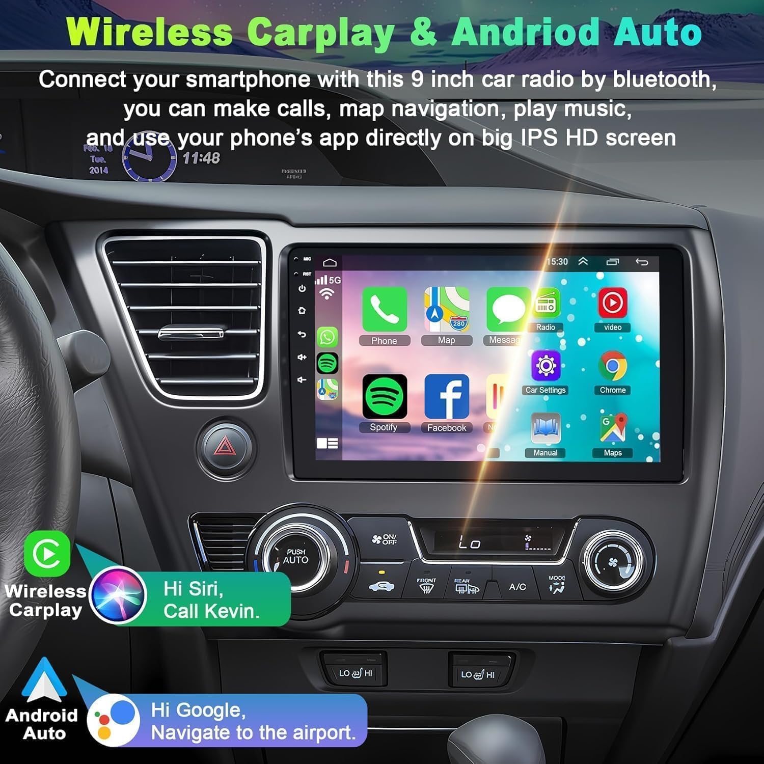 Smart Car Radio for Honda Civic 2013-2017