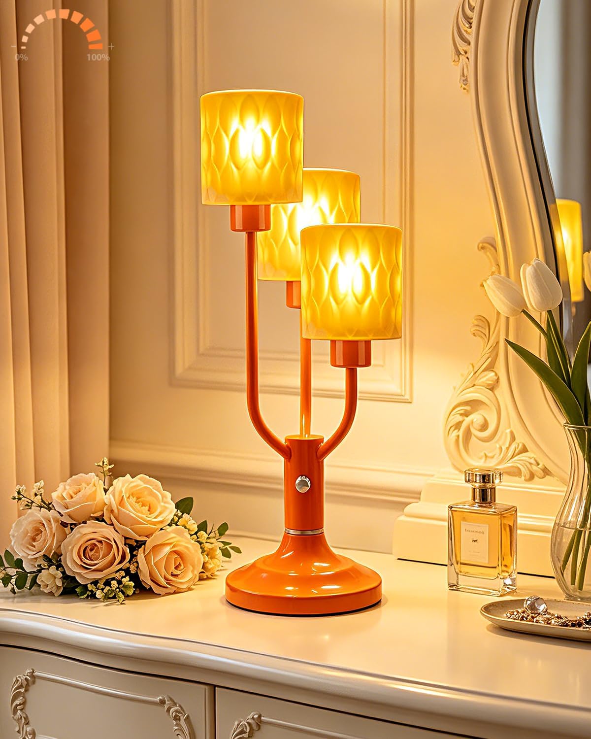 Mid Century Modern Glass Table Lamp