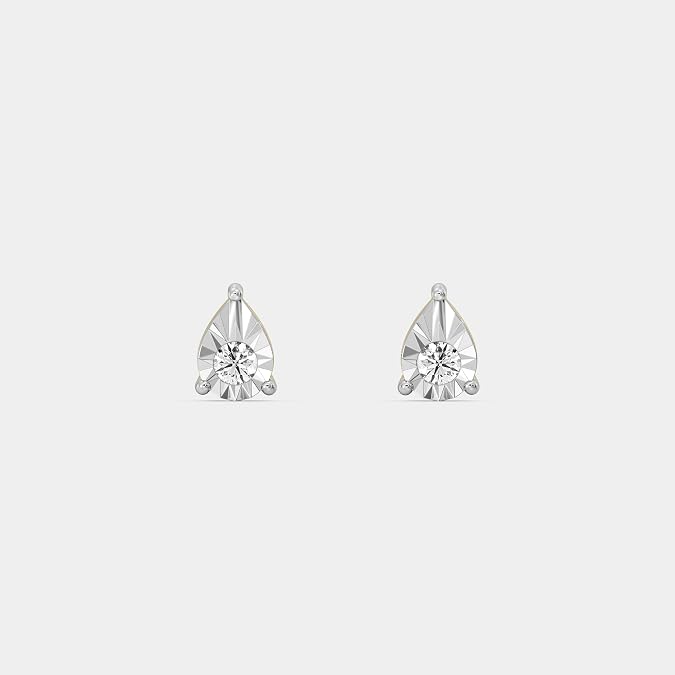 Gilded .05 Cttw Diamond Stud Earrings 14KT Gold