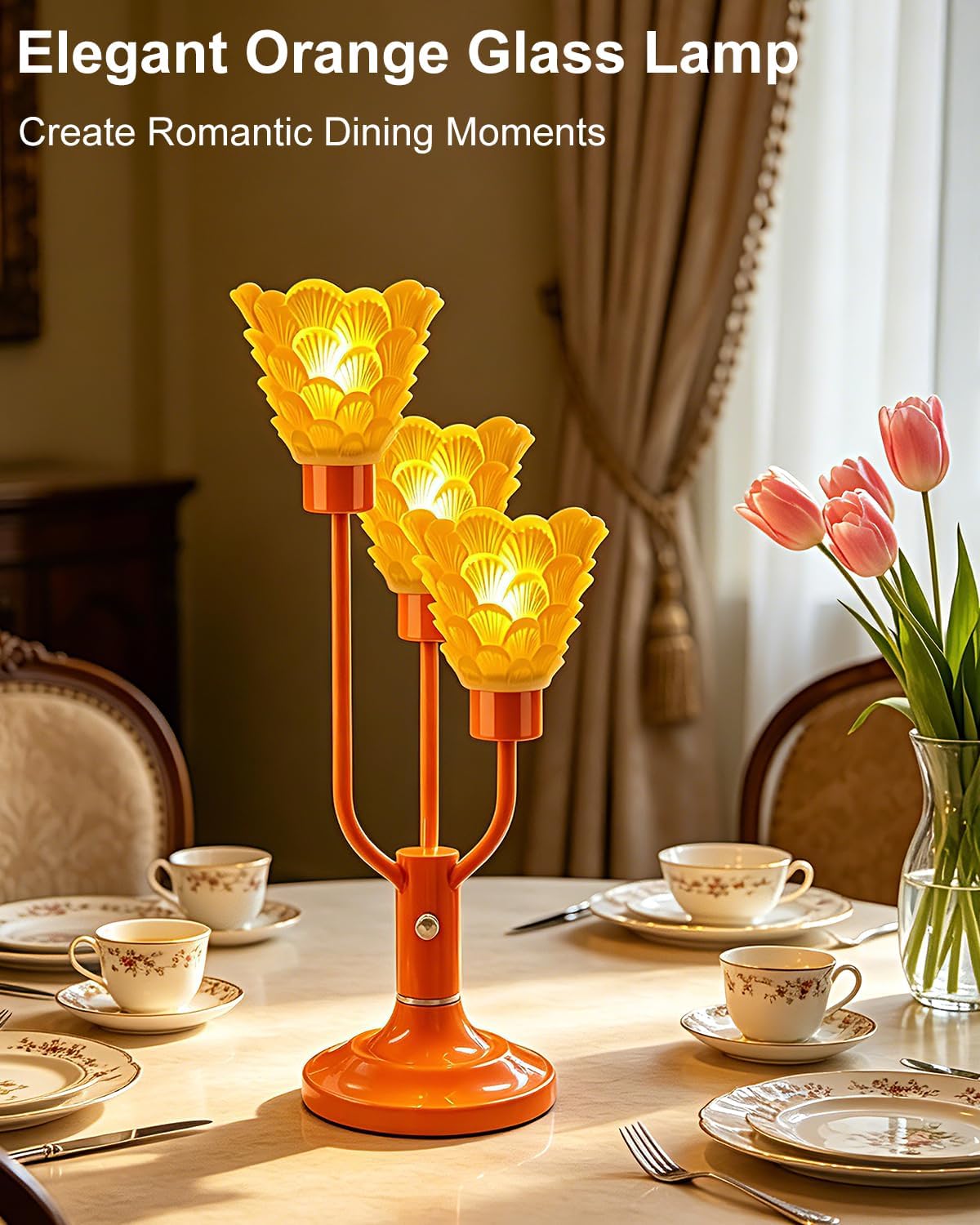 Vintage Table Lamp Dimmable Bulbs Included