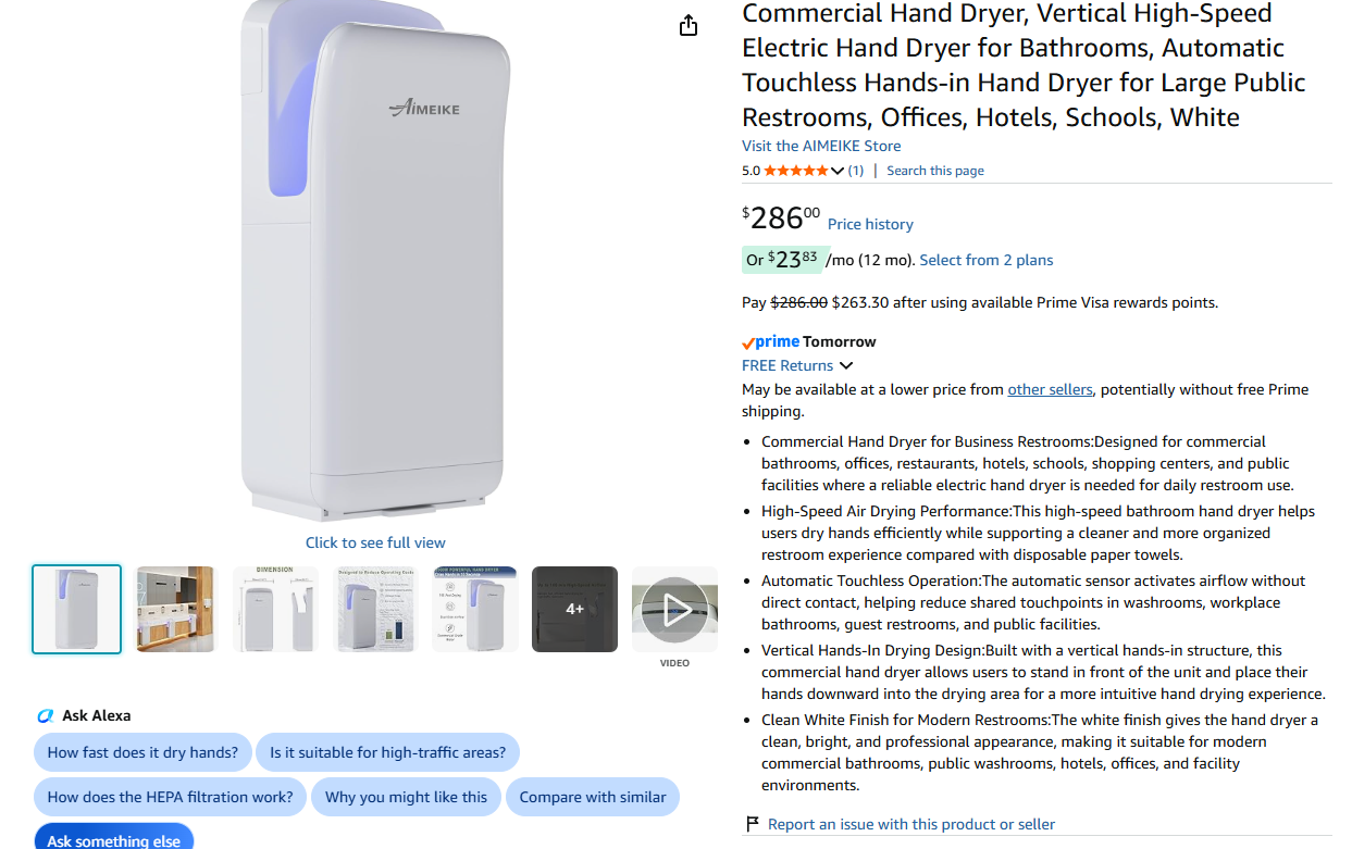 Commercial Hand Dryer,