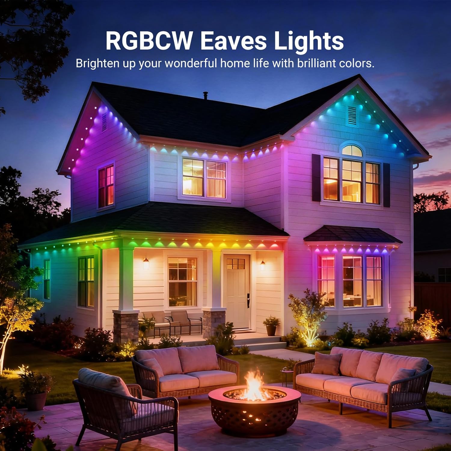 96ft Permanent Outdoor Lights