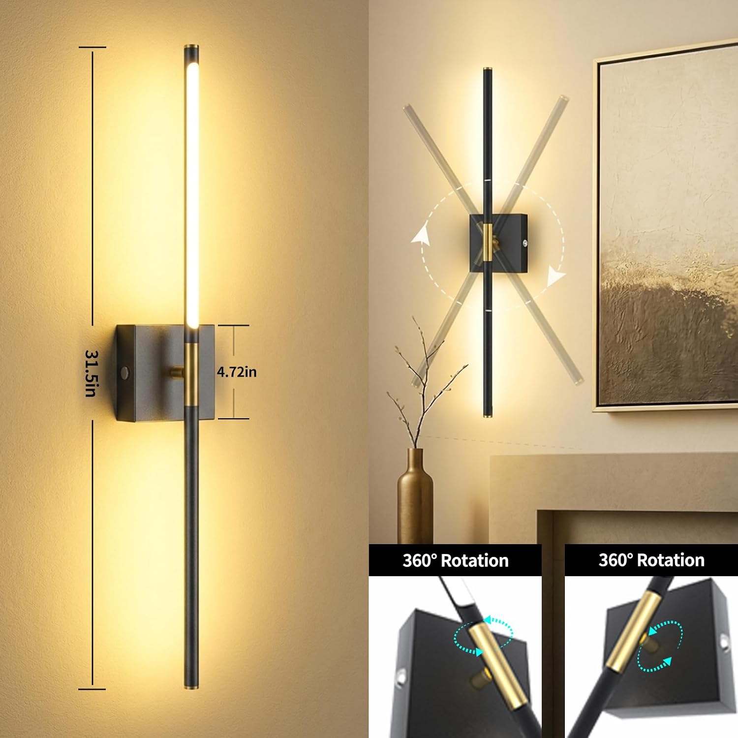 Rechargeable Wall Lights - 2PK