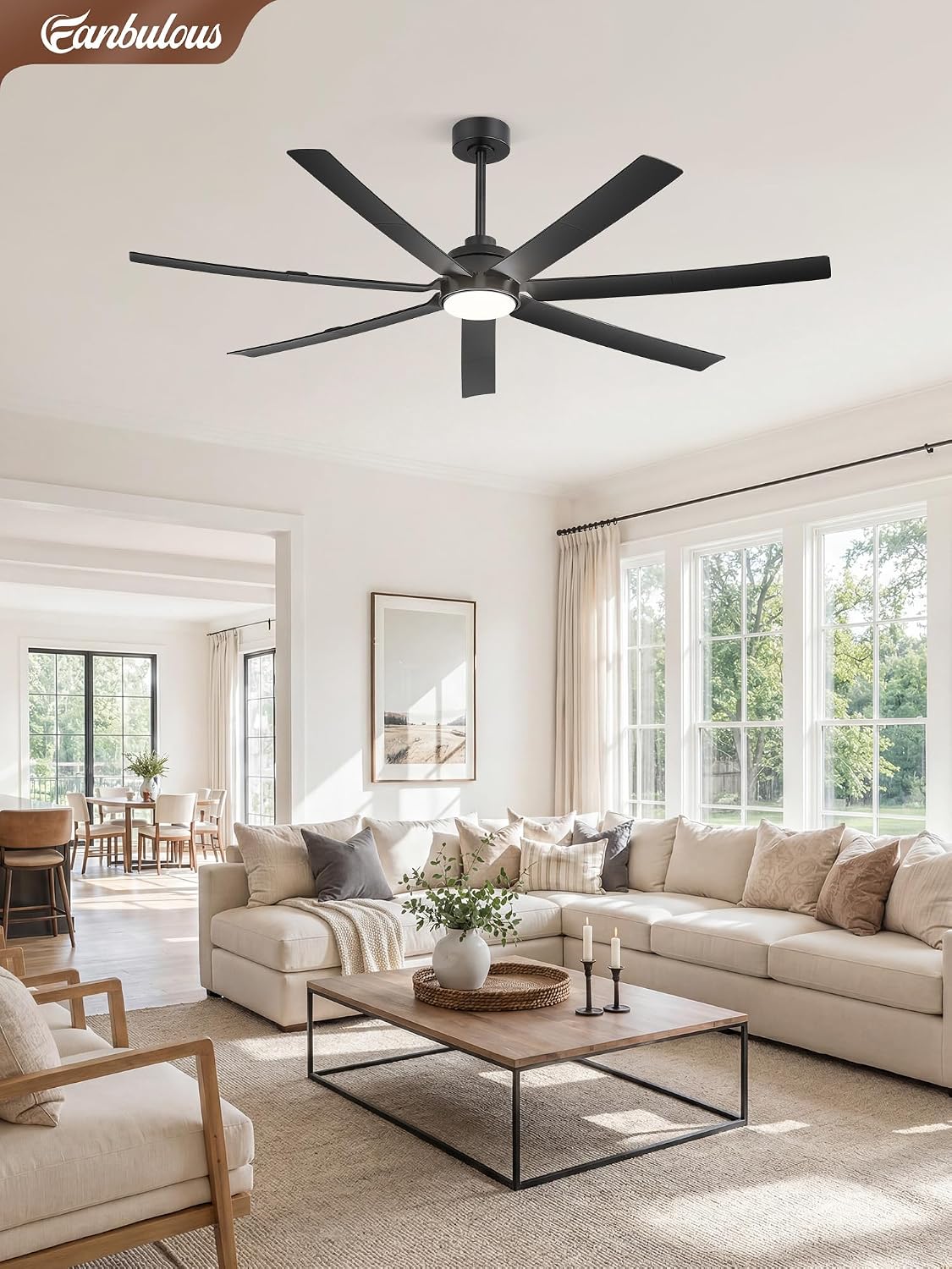 Ceiling Fans with Lights and Remote,