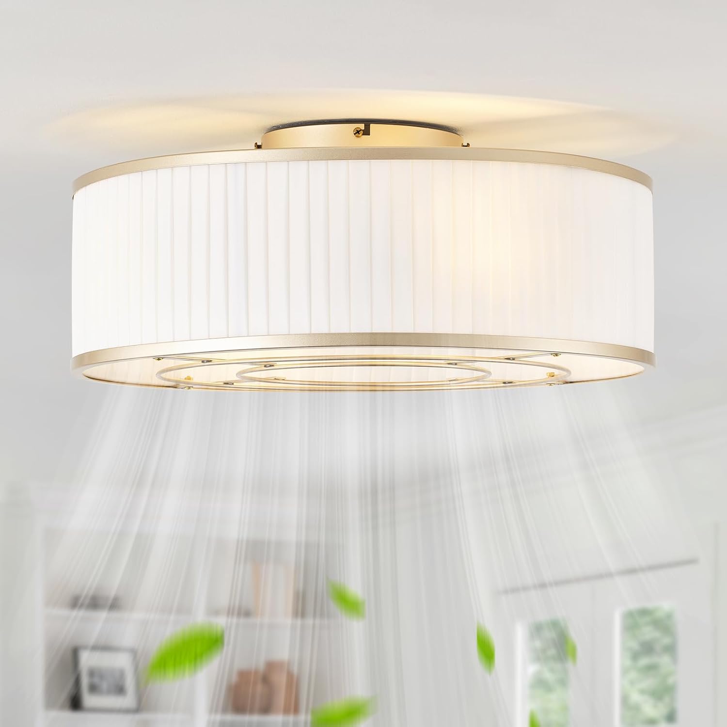 Ceiling Fan with Light Flush Mount,