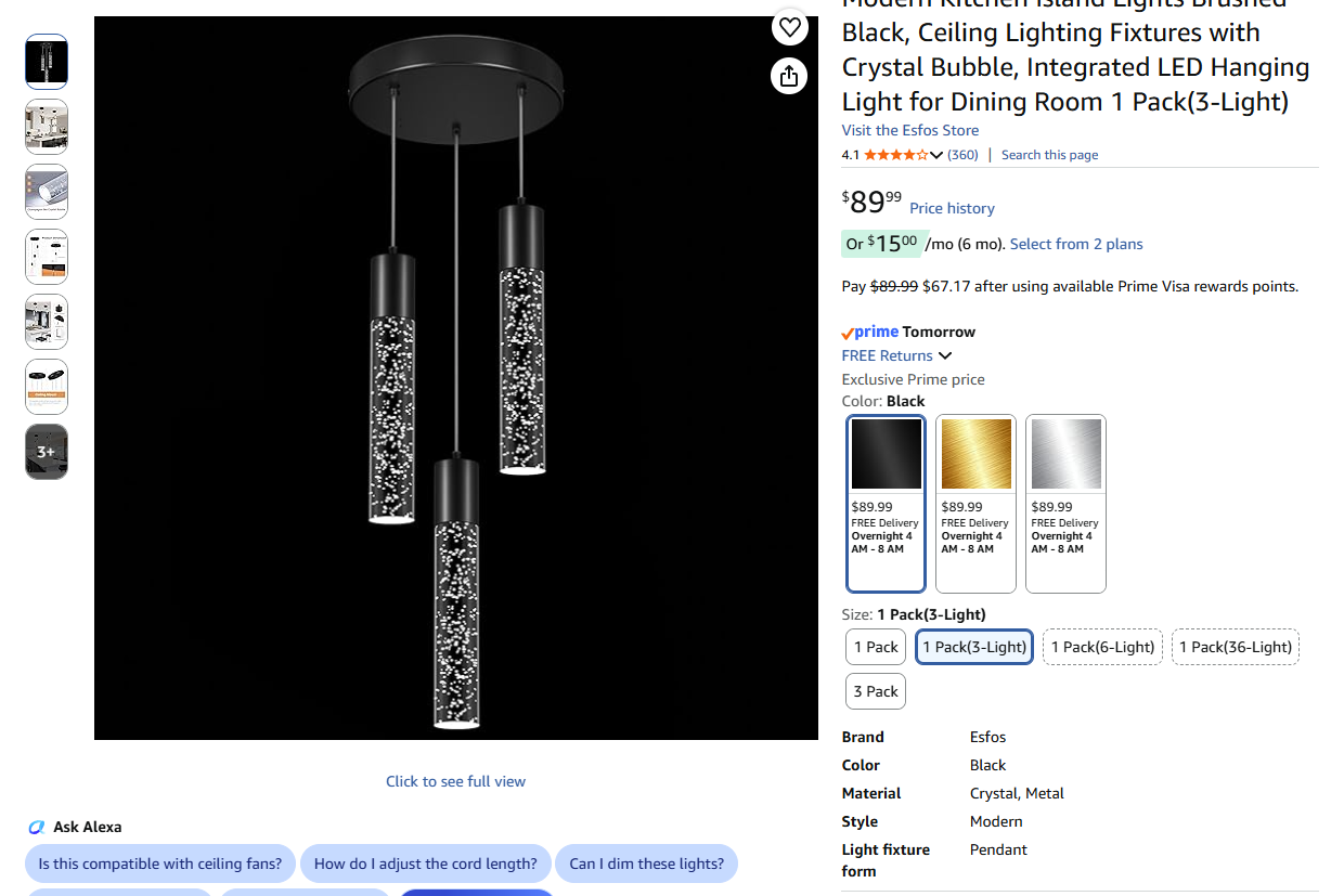 Pendant Lights - 3 light