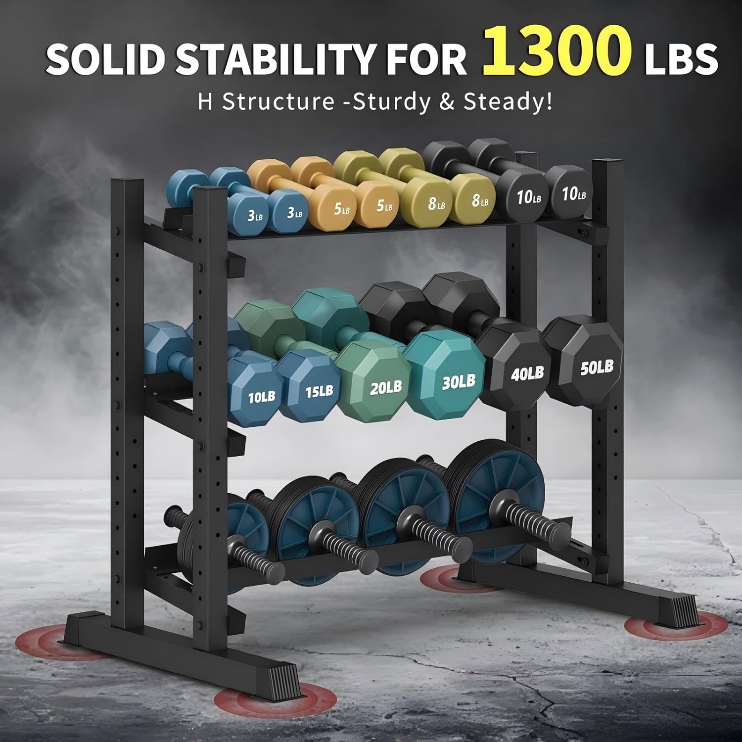 3-Tier Dumbbell Storage Rack,