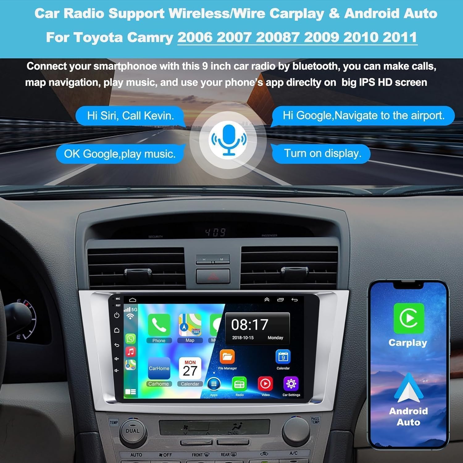 Smart Car Stereo Toyọta Caṃry