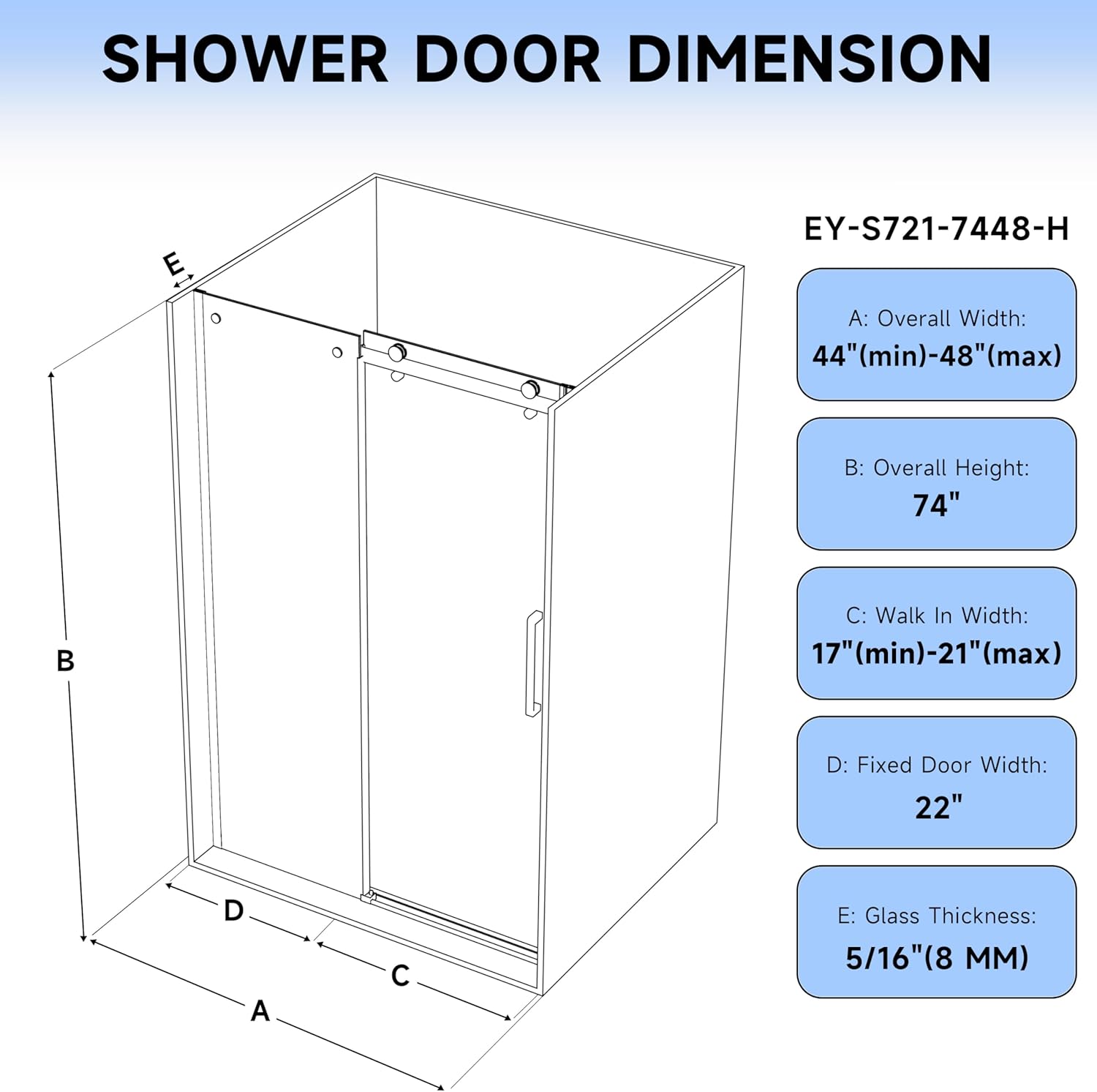 Frameless Sliding Shower Door