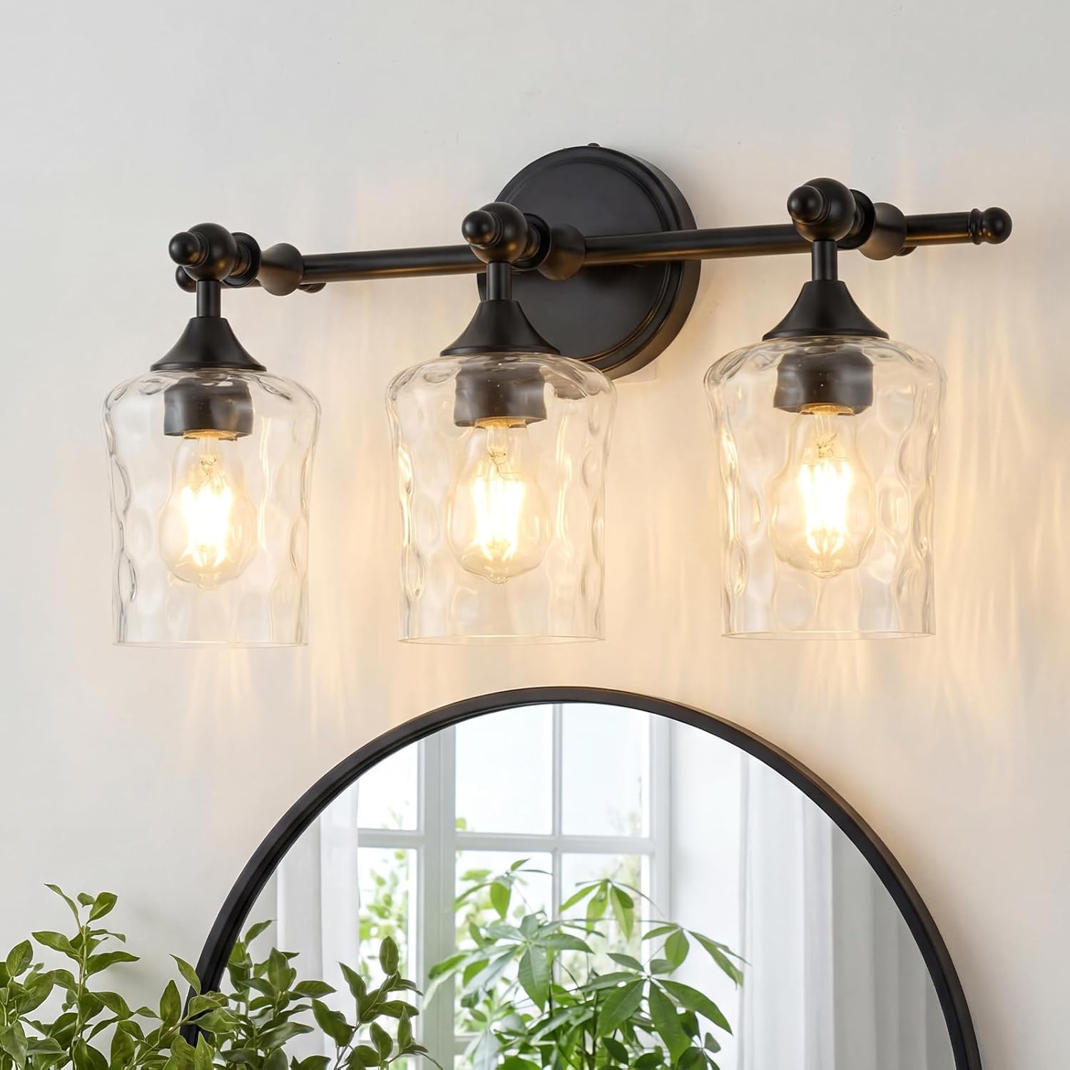 3-Light Fixtures - Black