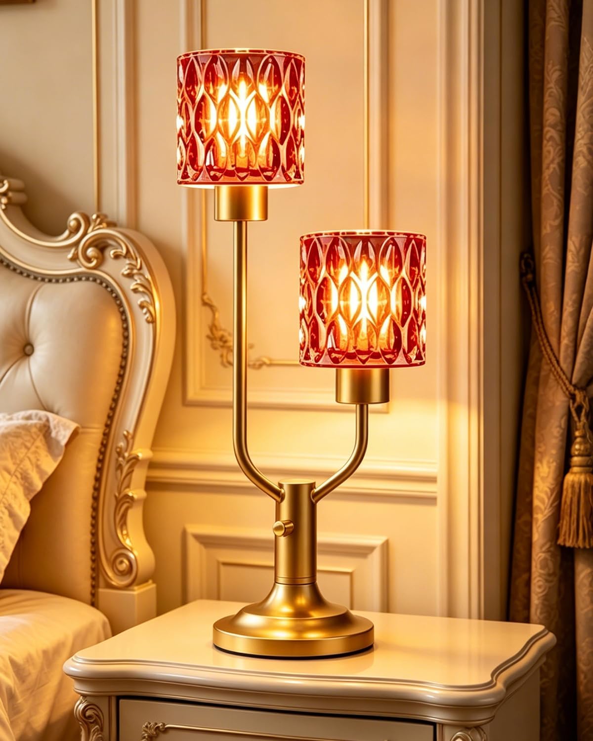 Mid Century Modern Glass Table Lamp