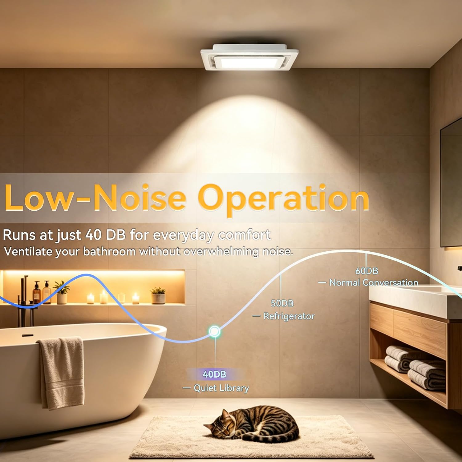 Bathroom Exhaust Fan with Light