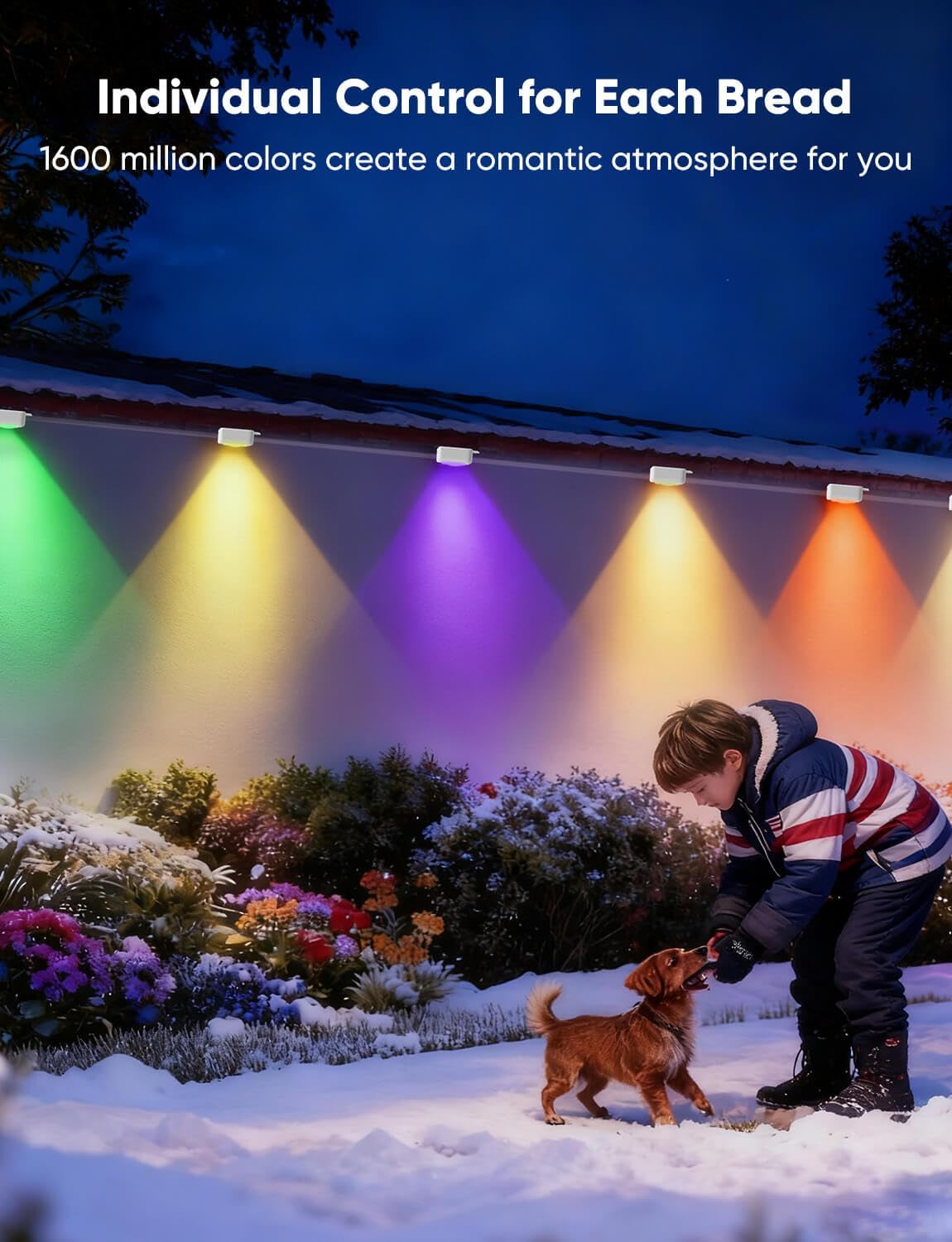Outdoor Lights 300ft with 216 LED Lights - SRGB
