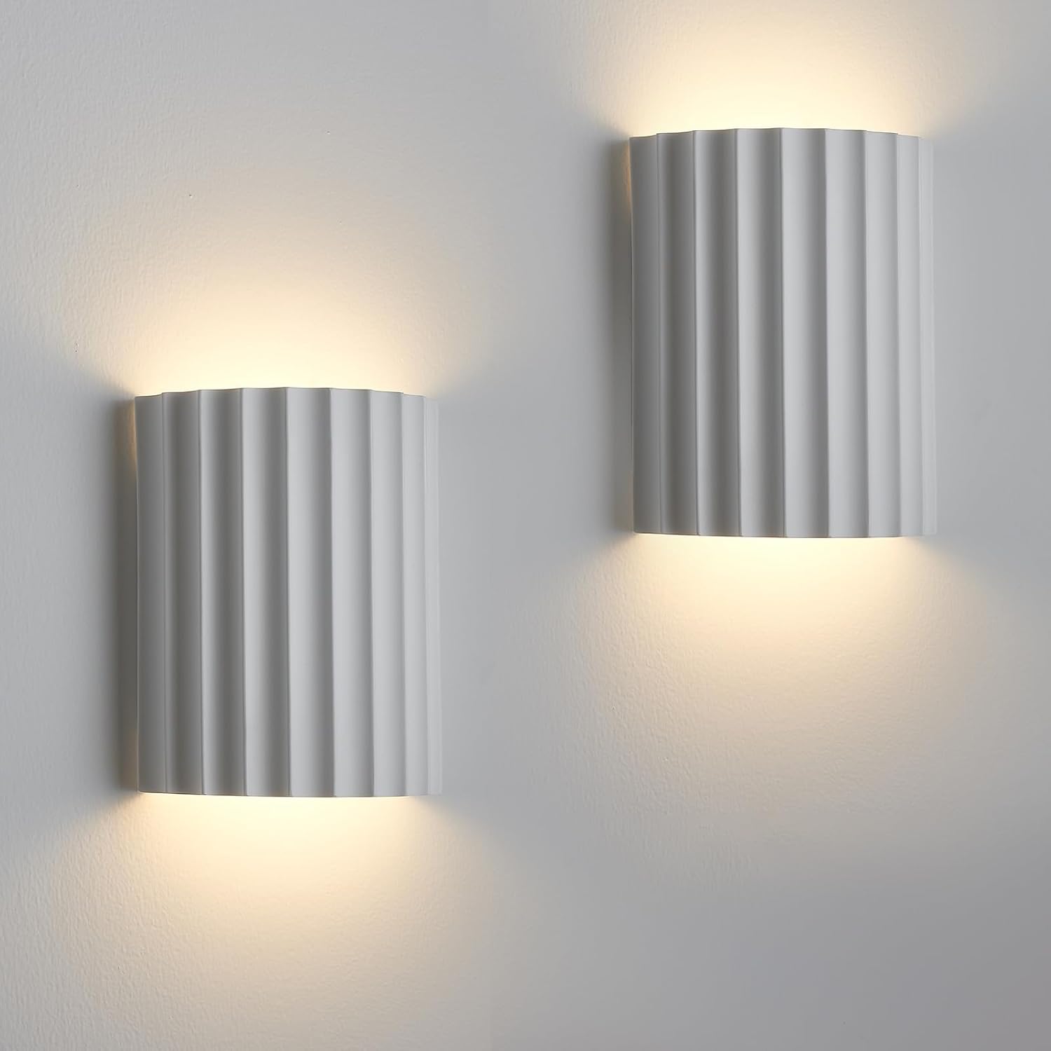 White Gypsum Modern LED Wall Sconces