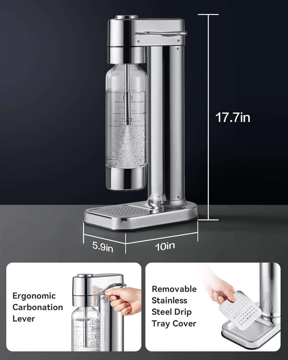 MOKKOM Sparkling Soda Maker