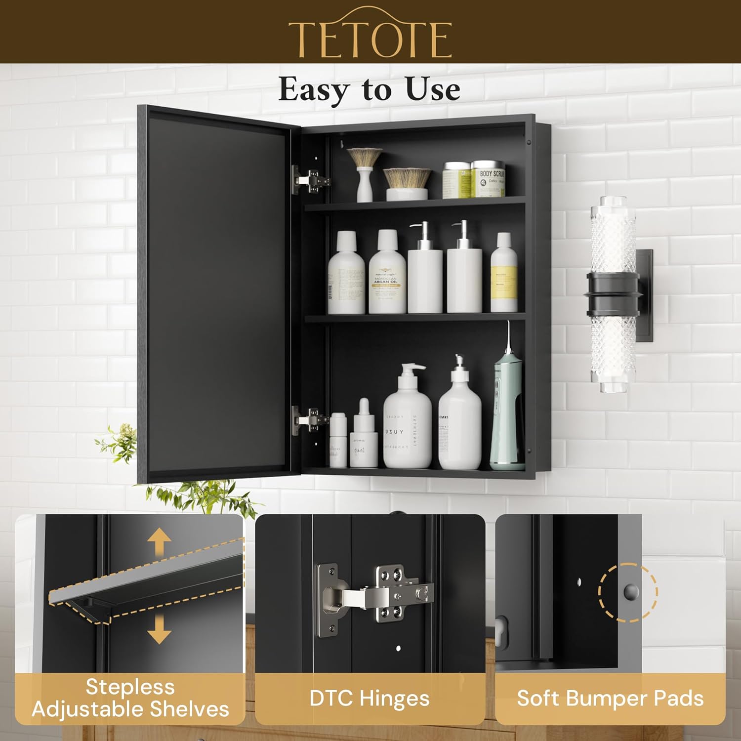 Medicine Cabinet Storage with Mirro