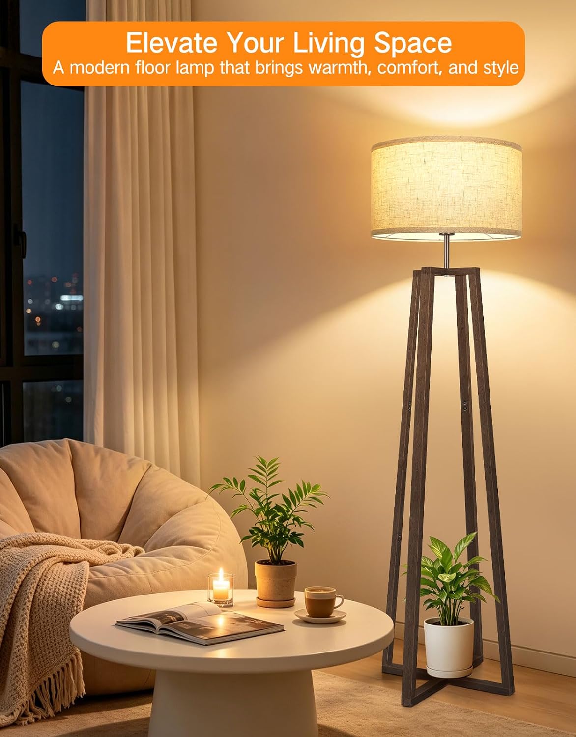 Mid Century Modern Vintage Lamp With Remote