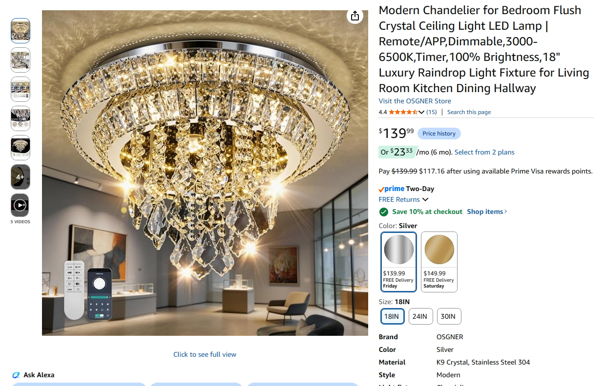 Modern Crystal Chandelier