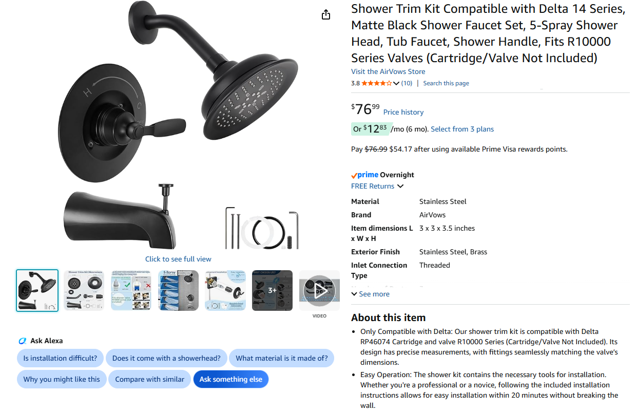 Shower Trim Kit