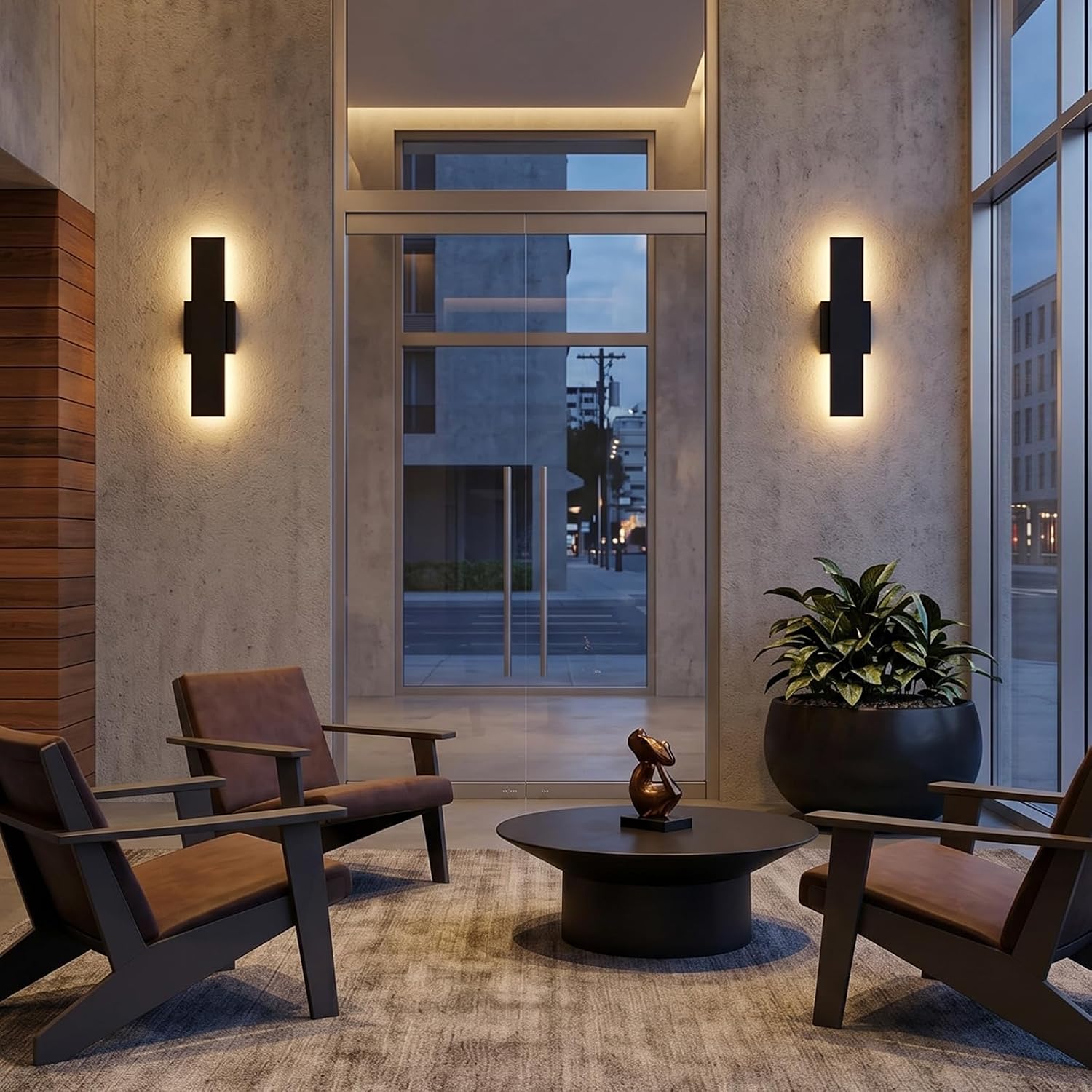 LED Outdoor Wall Lights Dimmable - 2Pack