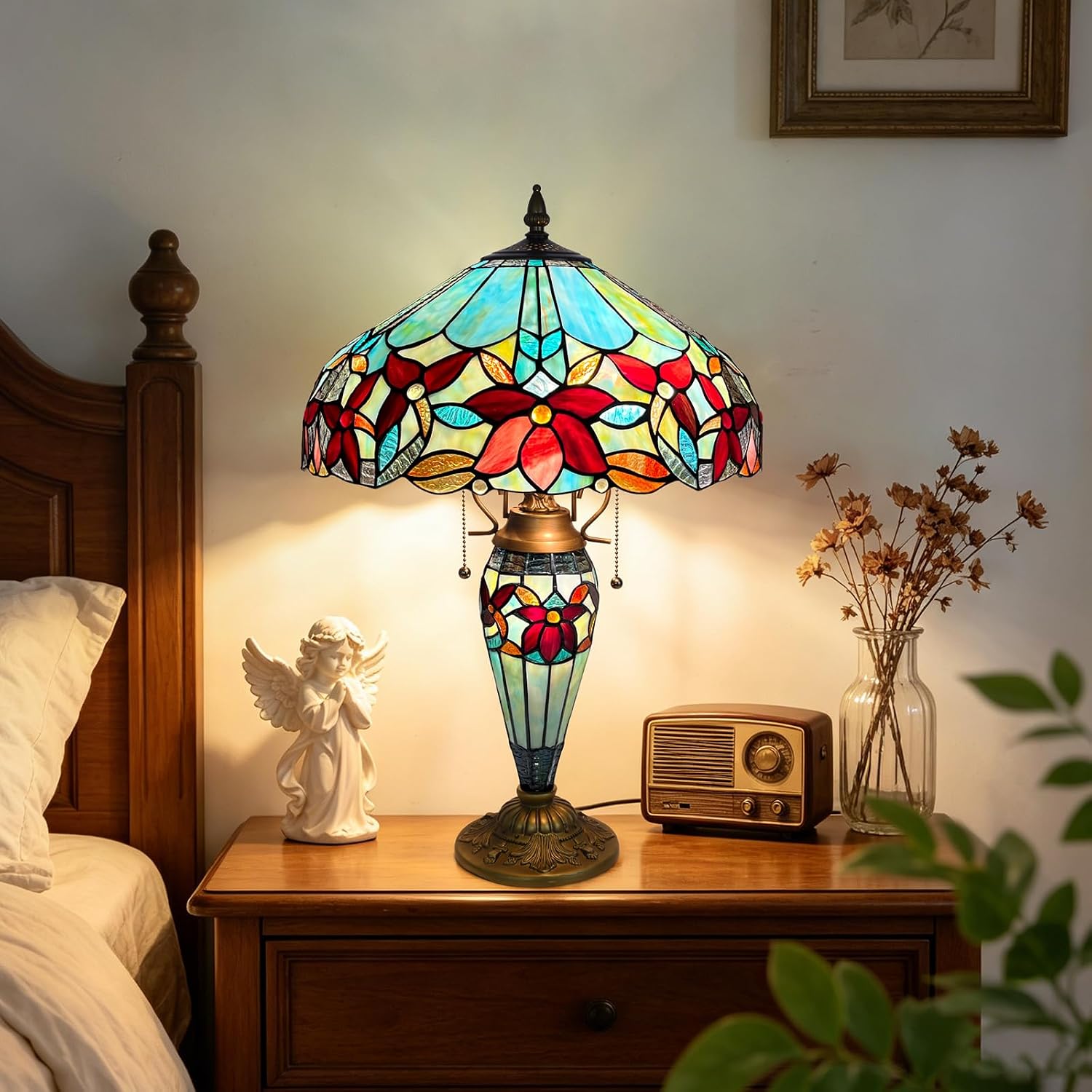 Tiffany Table Lamp with Nightlight