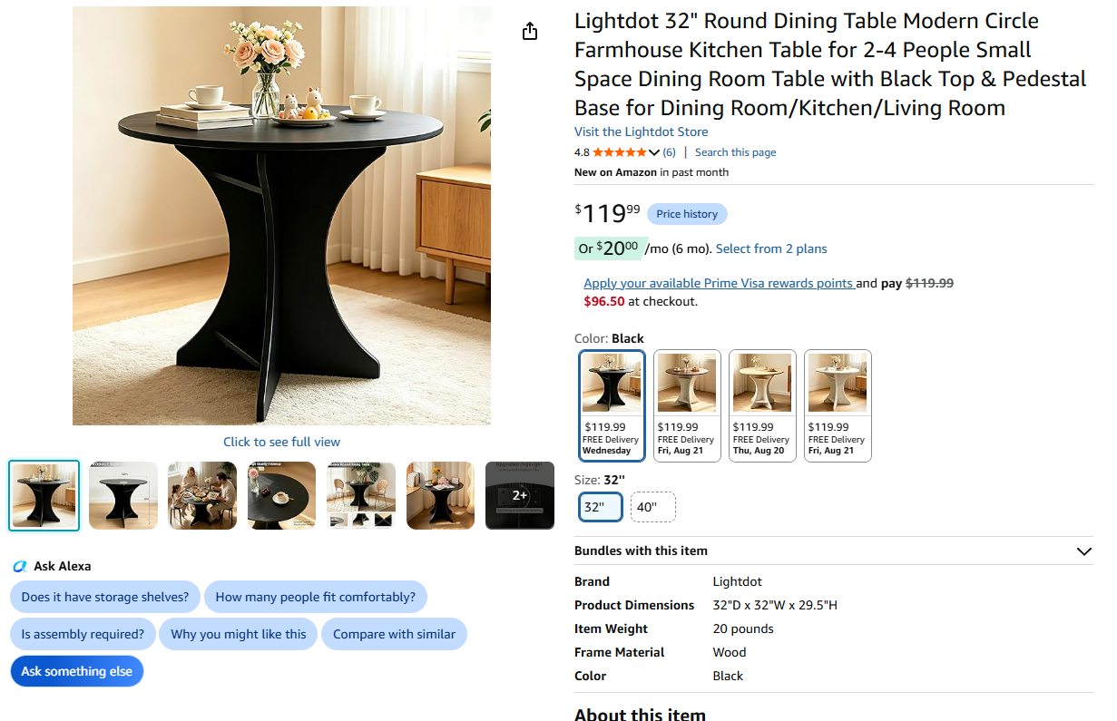 Round Dining Table Modern Circle