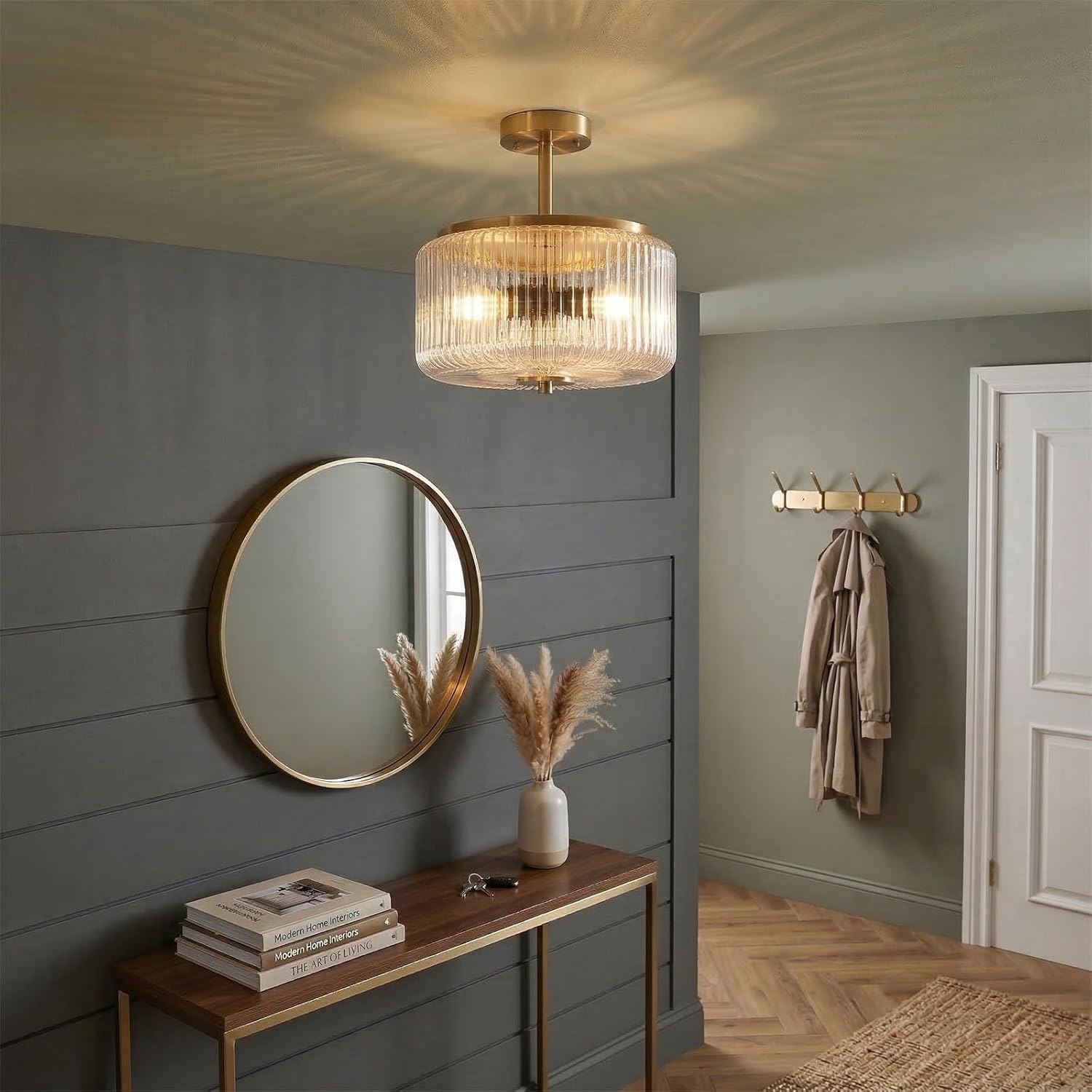 Modern Semi Flush 3-Light
