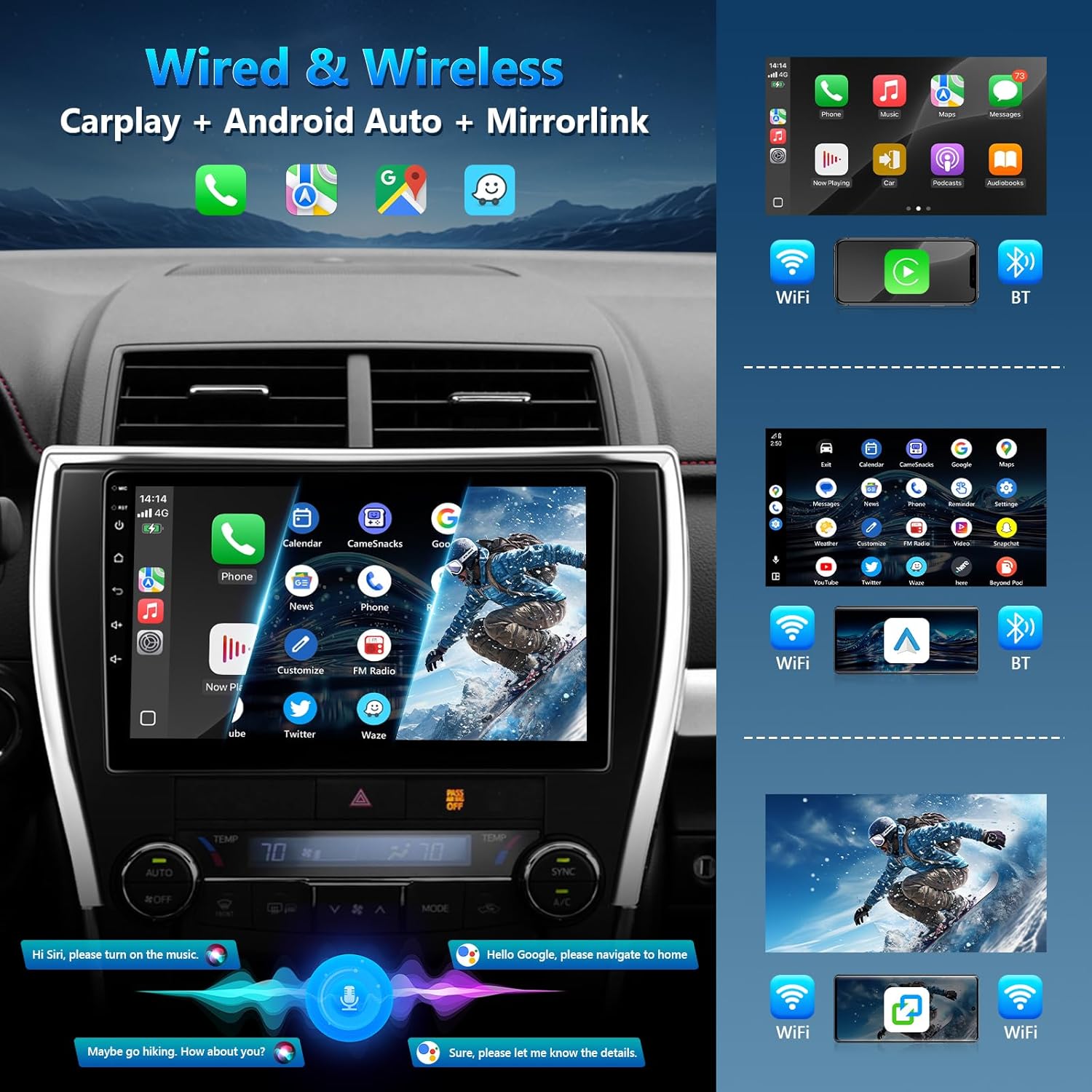Smart Car Stereo Toyota Camry 2015-2017
