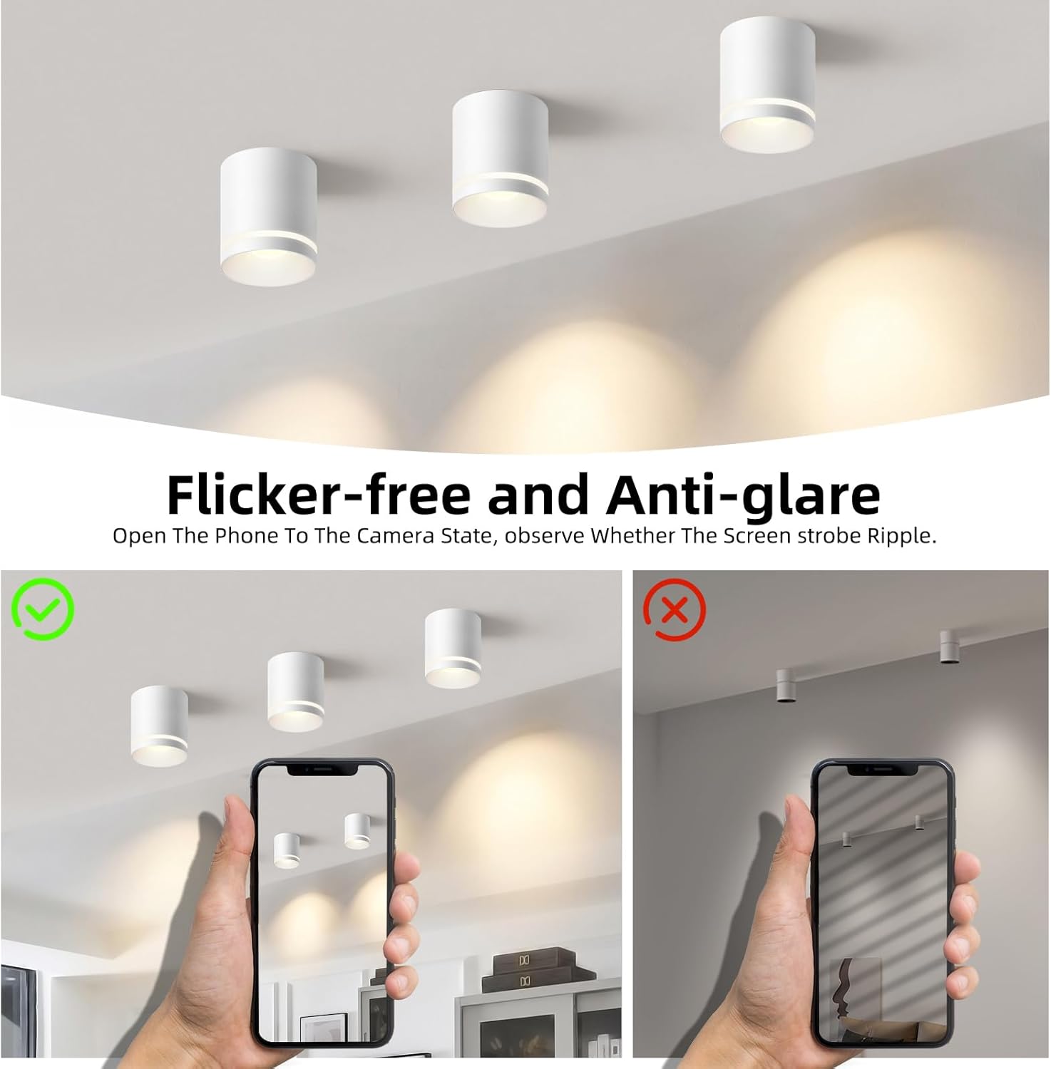 Ceiling Light Fixtures - 3Pack