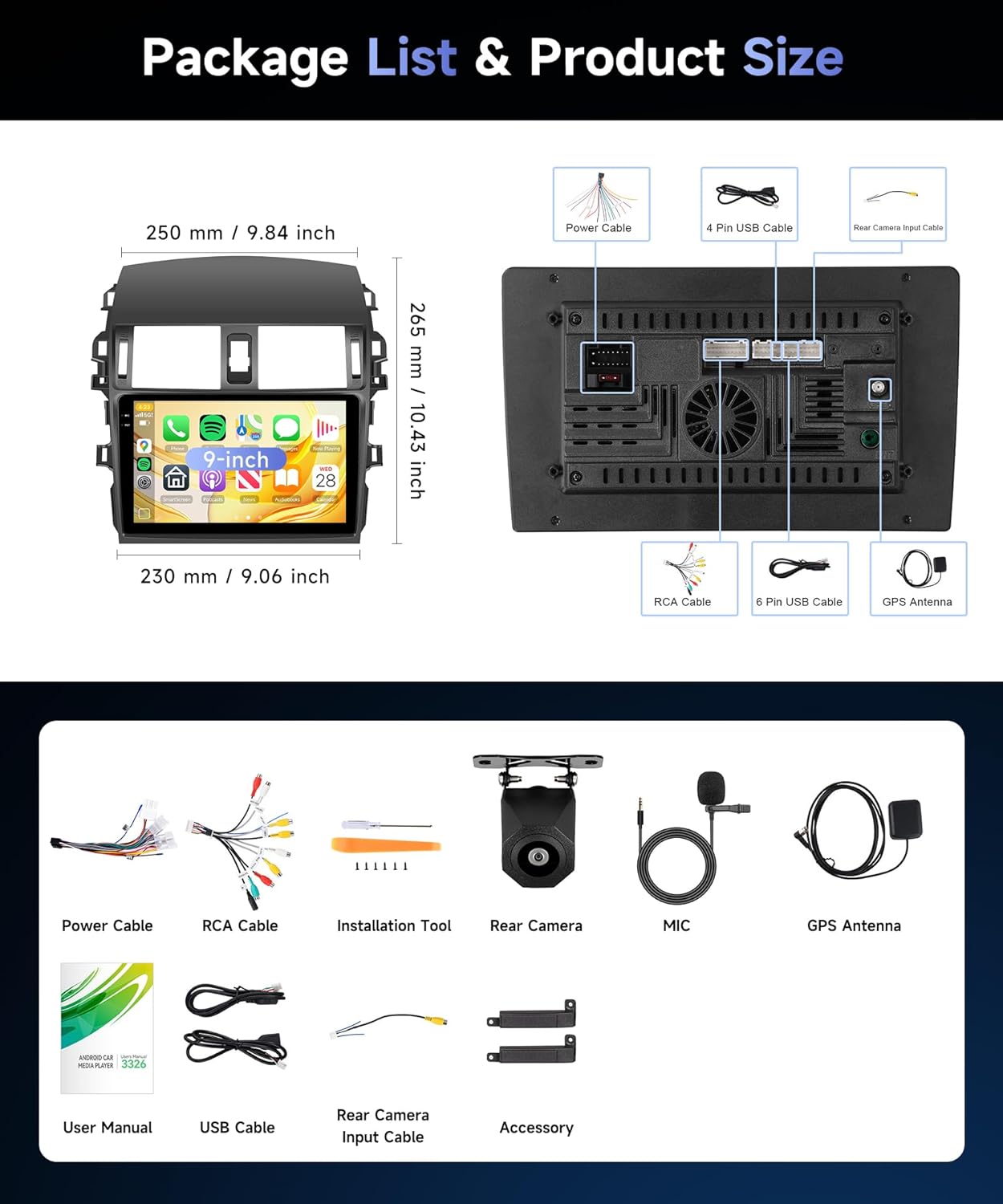 Smart Stereo Toyota Corolla 2009-2013