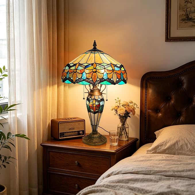 Tiffany Table Lamp with Nighlight