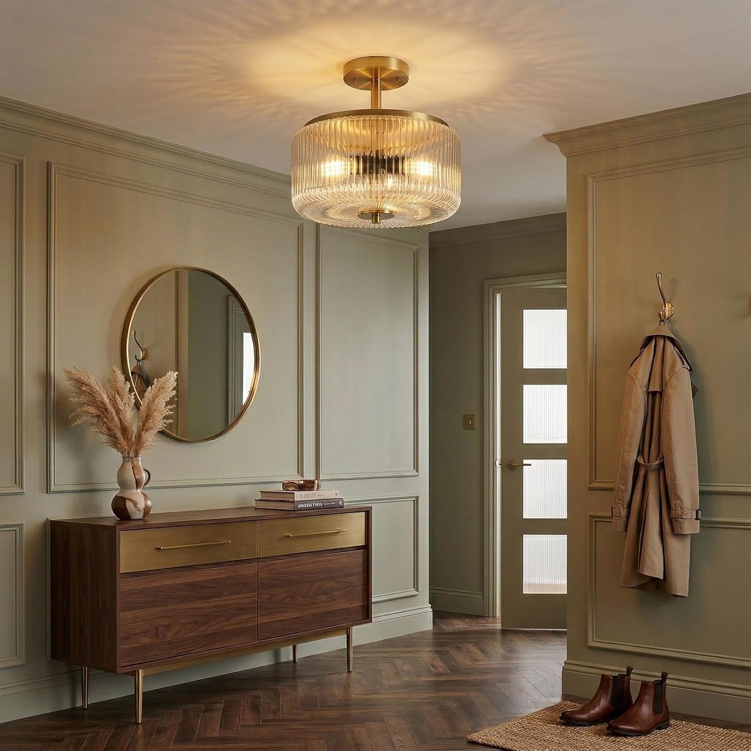 Modern Semi Flush 3-Light