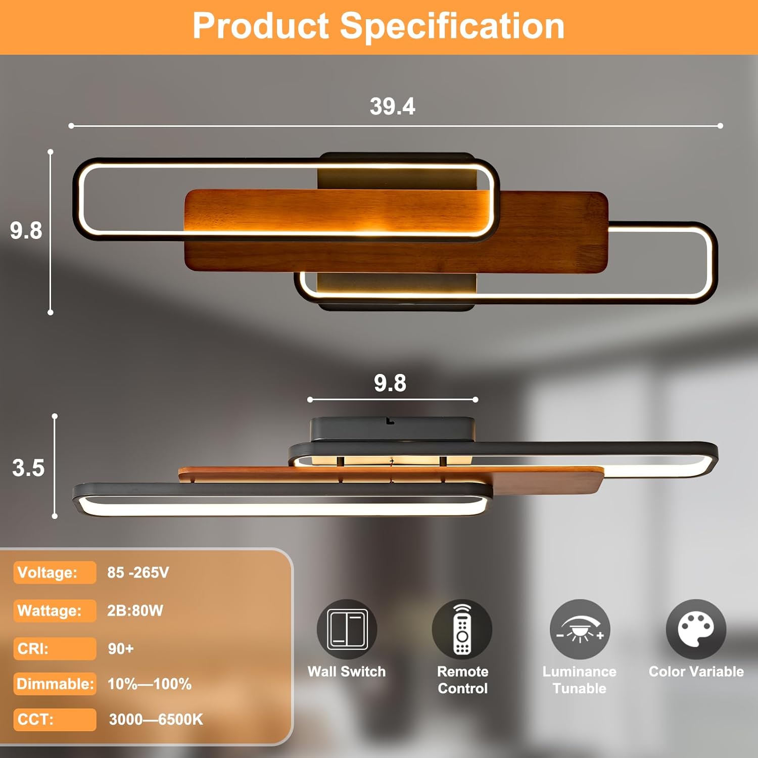 Modern LED Flush Mount Ceiling Light