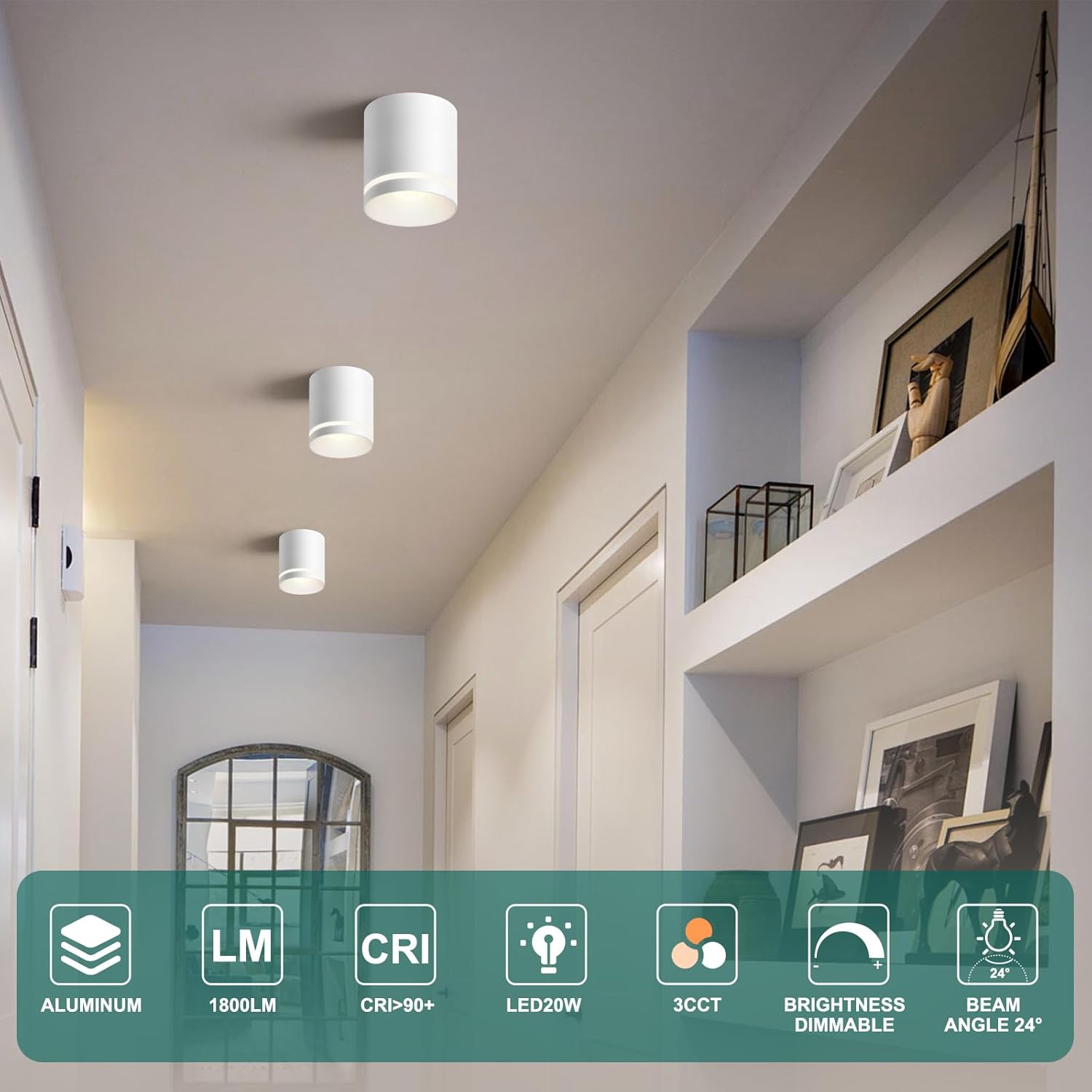 Ceiling Light Fixtures - 3Pack