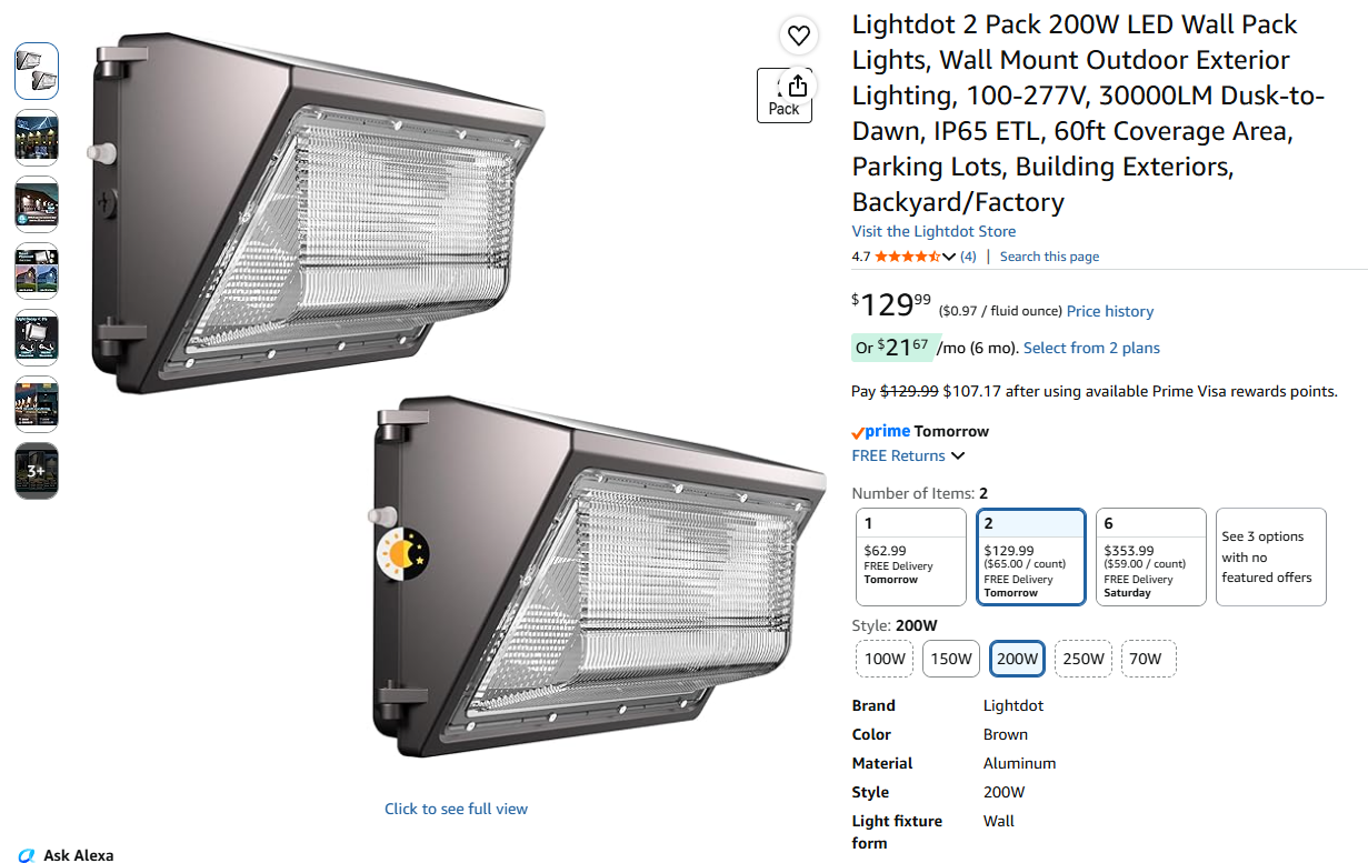 Wall Mount Outdoor Lights