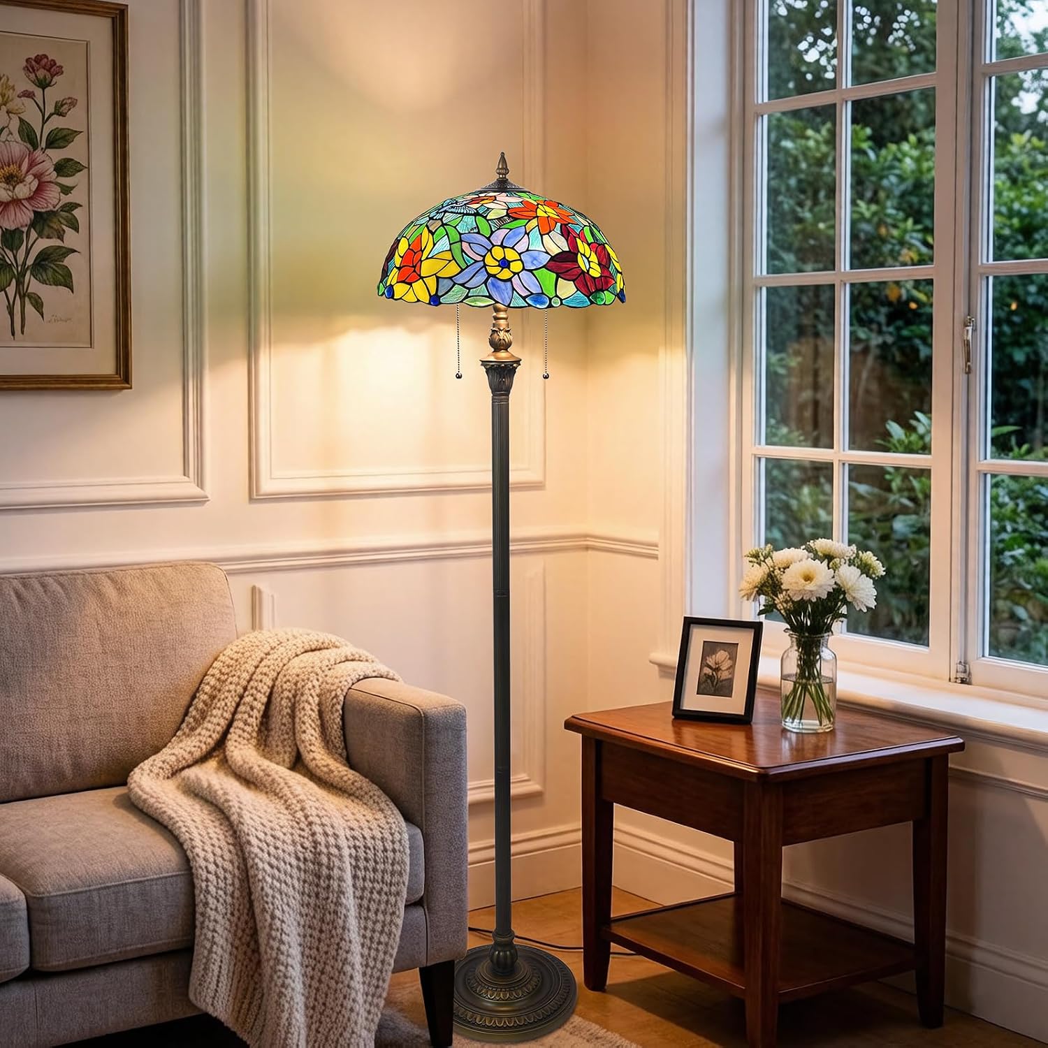 Gorgeous Tiffany Floor Lamp Stained Glass Floor Lamp