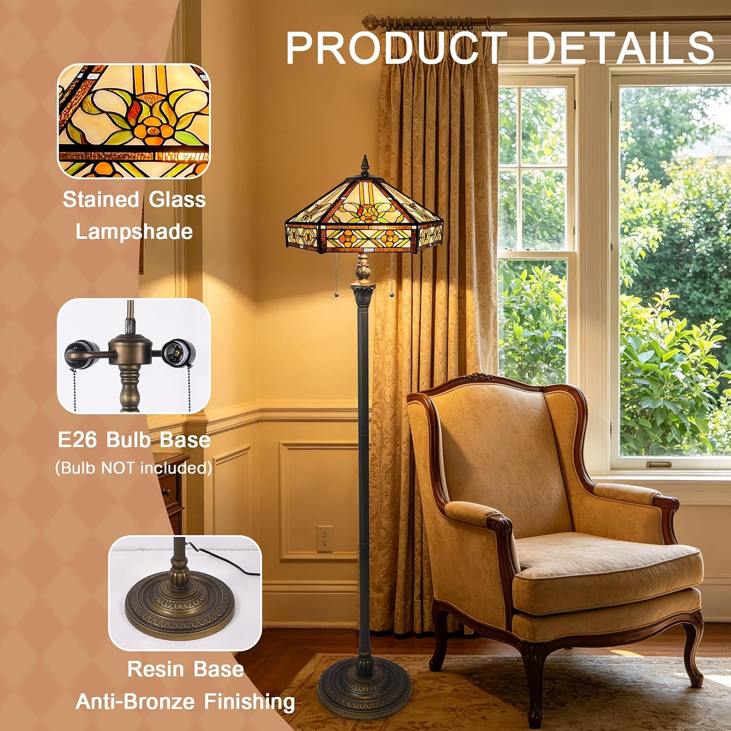 Tiffany Floor Lamp [2-Lights]
