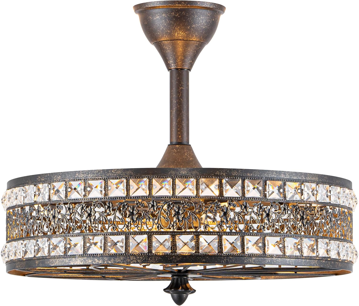 Chandelier Ceiling Fan with Light,