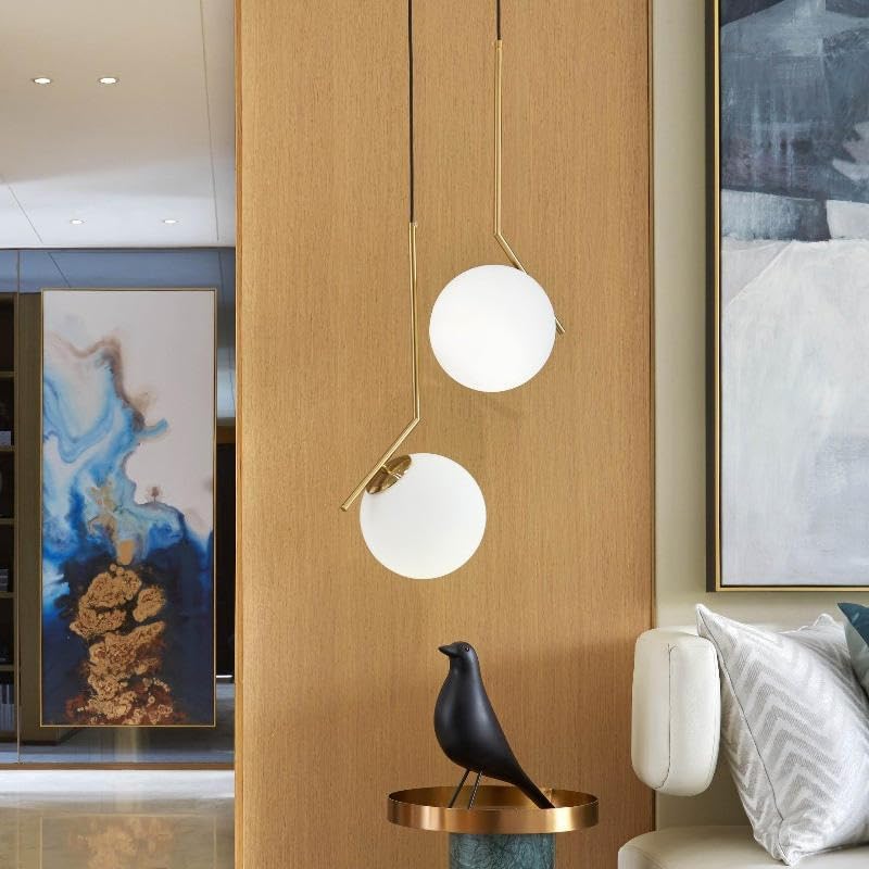 Globe Glass Pendant Lights 2 Pack,