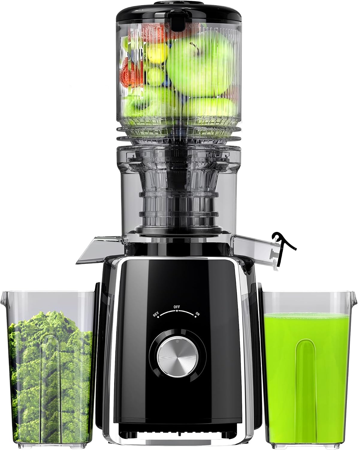 Cold Press Juicer, Slow Masticating with Wide Feed Chute for Whole Fruits & Vegetables