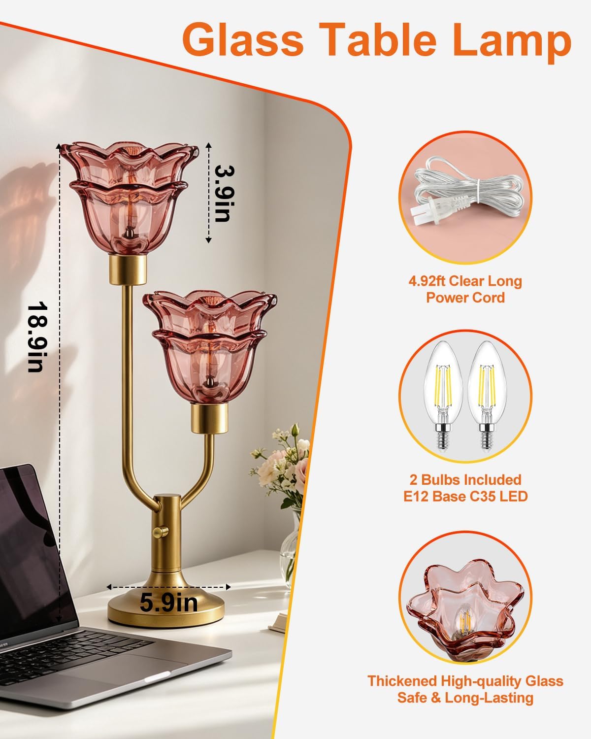Mid Century Modern Flower Table Lamp