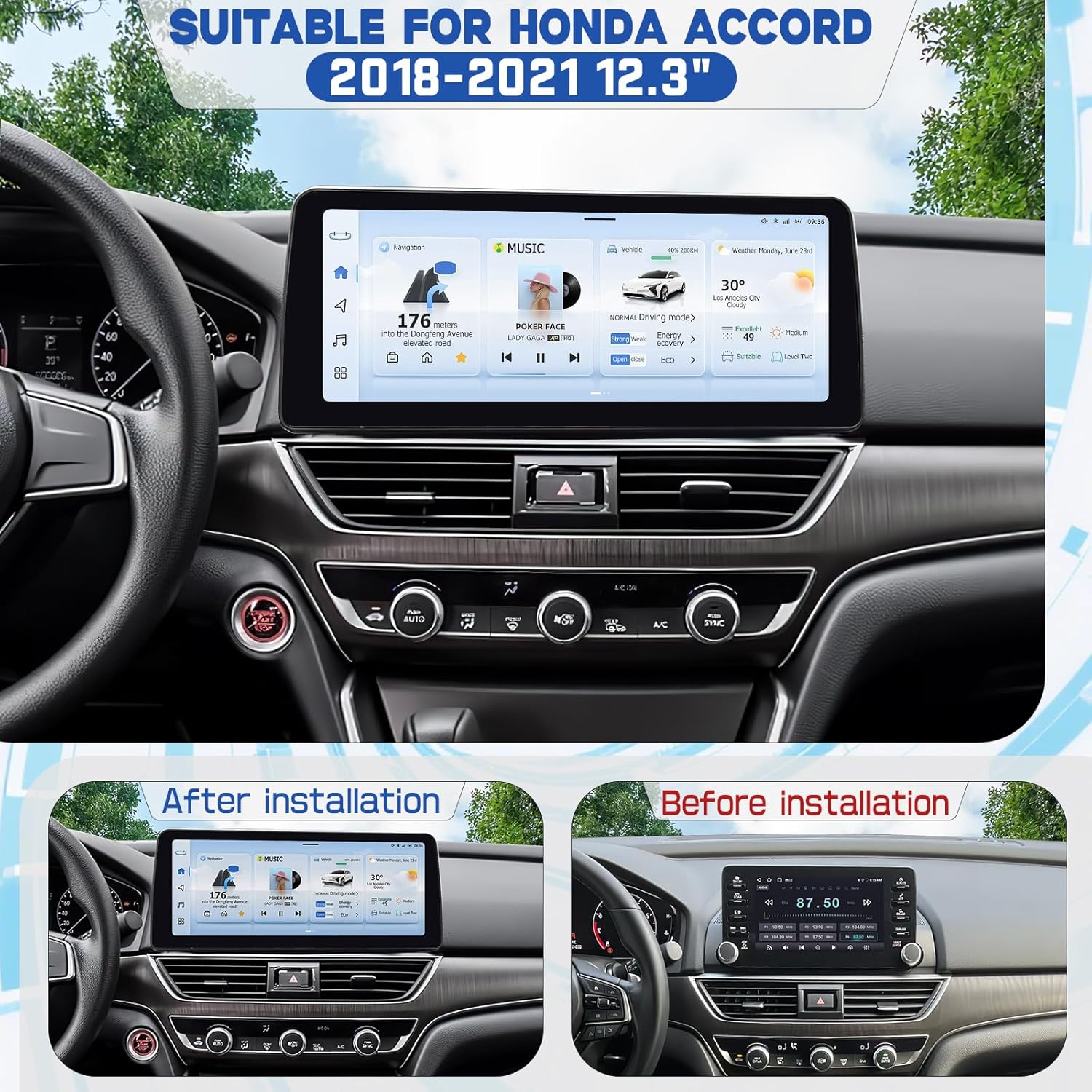 Smart Car Radio for Honda Accord 2018-2021