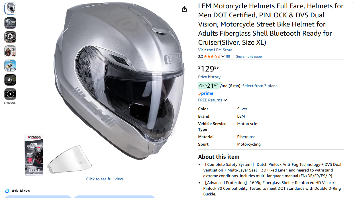 Full Face Motorcycle Helmets Fiberglass,