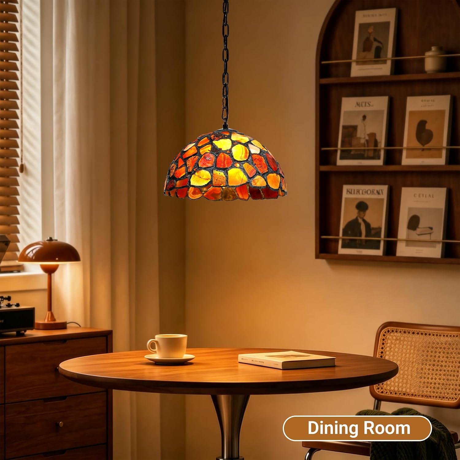 Tiffany Pendant Light Natural Agate Stone