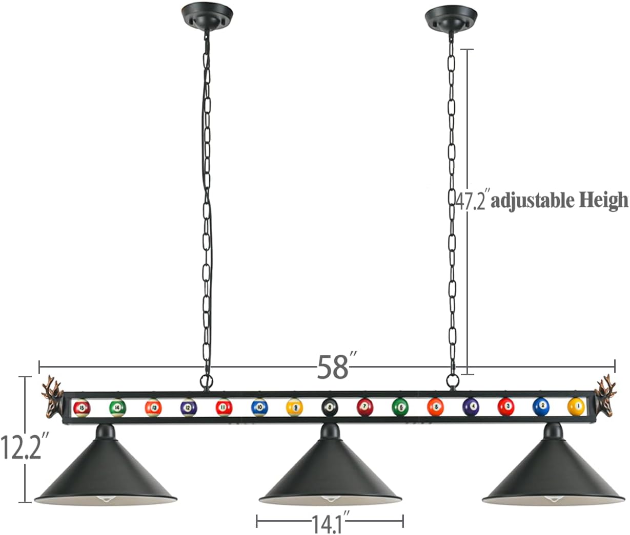 Pool Table Light, Billiard Pendant