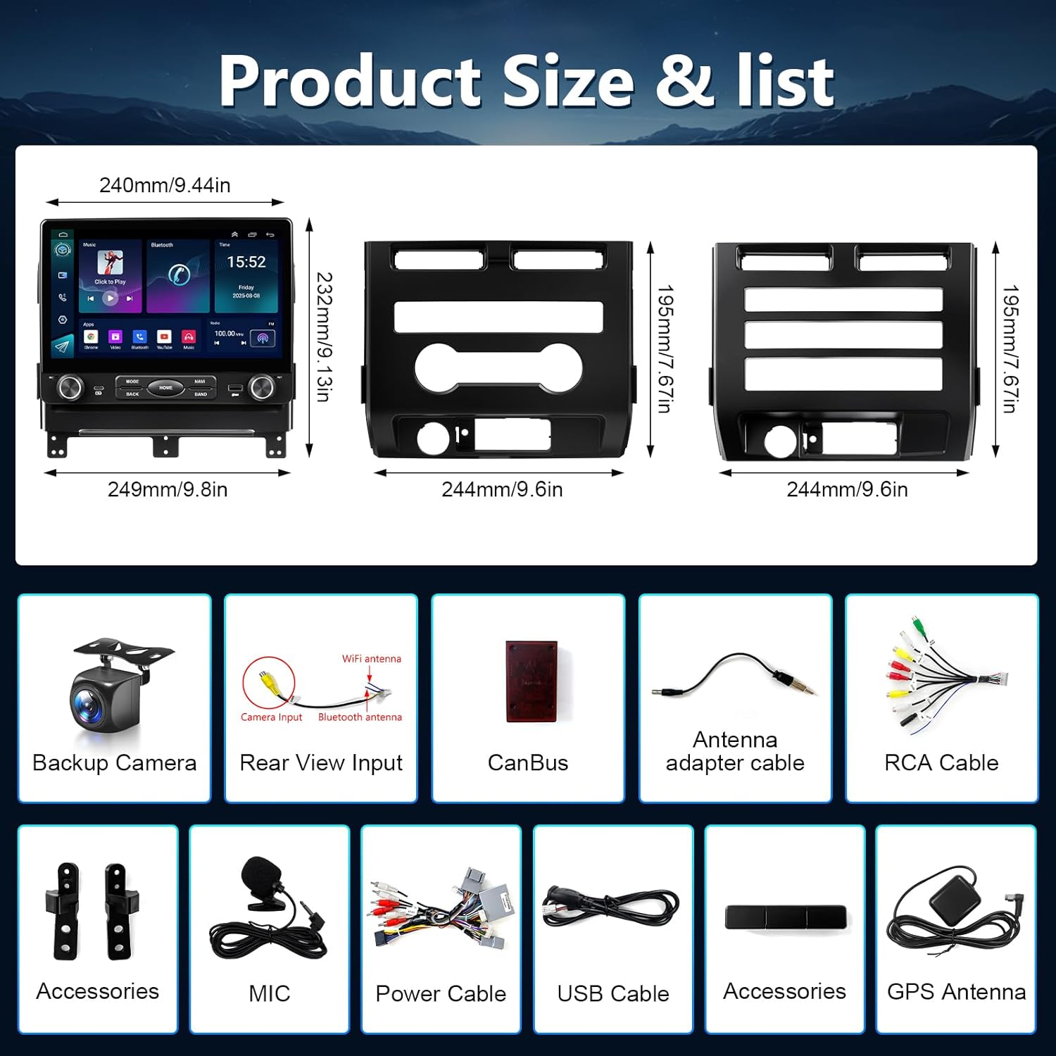 Smart Car Stereo Ford F150 XL XLT 2009-2012,