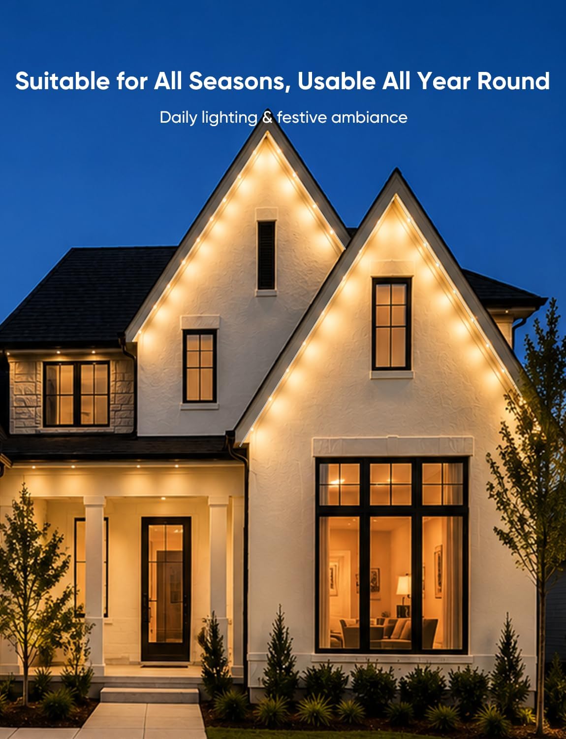 Outdoor Lights 300ft with 216 LED Lights - SRGB